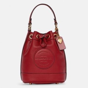 Coach Dempsey Bucket Bag Heart Charm